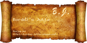 Bordás Jutta névjegykártya